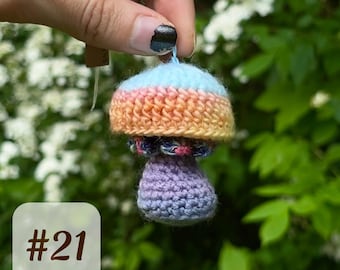 Fidget Mushroom #21 -  Sidewalk Sale - Silent Sensory Fidget Keychain
