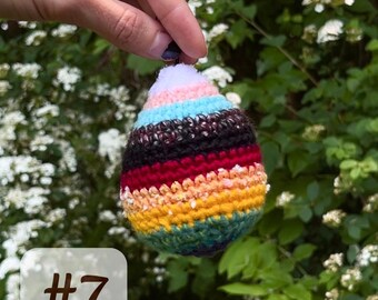 Squishy Egg #7 - Sidewalk Sale- Silent Sensory Fidget Keychain