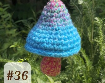 Fidget Mushroom #36 -  Sidewalk Sale - Silent Sensory Fidget Keychain