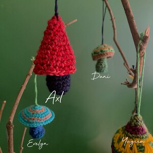 Synesthesia Mushroom Custom Fidget Crochet Ornament image 5