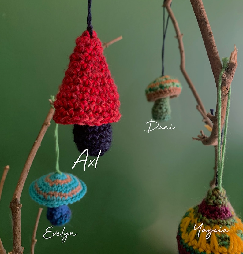 Synesthesia Mushroom Custom Fidget Crochet Ornament image 5