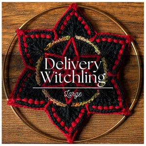 Delivery Witchling, Large, Kiki-Inspired Crochet Wall Hanging Decor - Comfort Character Limited Collection