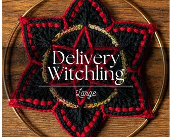 Delivery Witchling, Large, Kiki-Inspired Crochet Wall Hanging Decor - Comfort Character Limited Collection