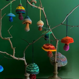 Synesthesia Mushroom Custom Fidget Crochet Ornament image 3