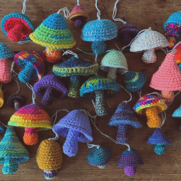 Grab-Bag Mushroom - Crochet Ornament