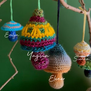 Synesthesia Mushroom Custom Fidget Crochet Ornament image 6