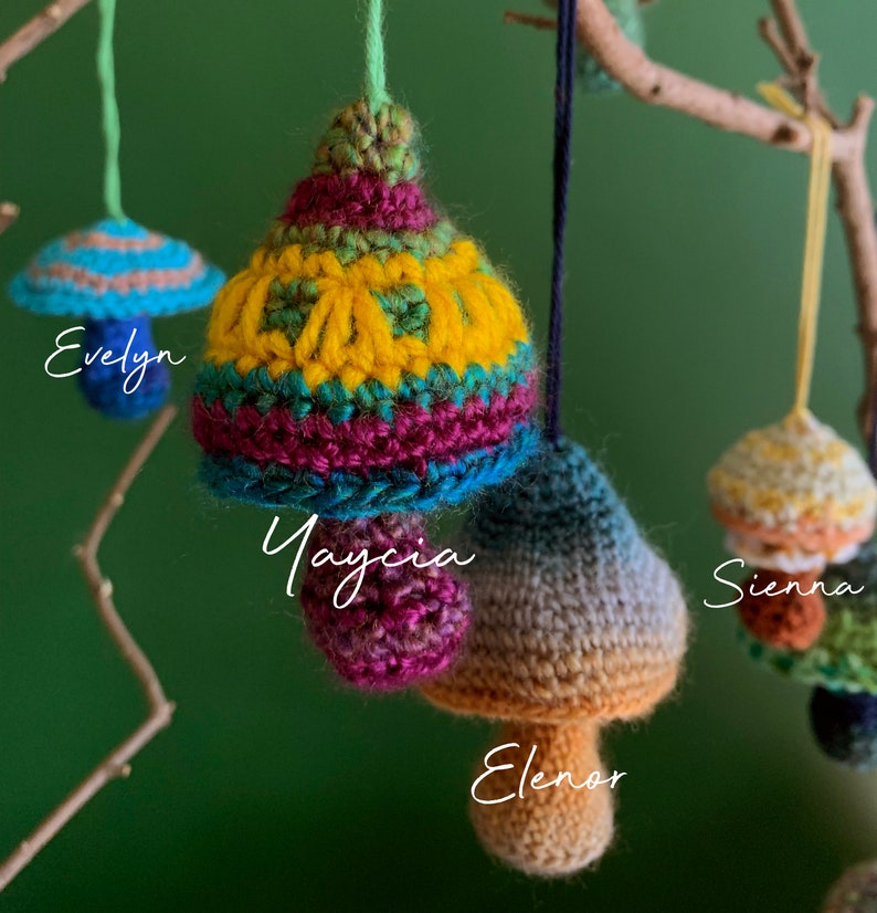 Synesthesia Mushroom Custom Fidget Crochet Ornament image 6