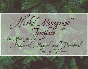 Blank Herbal Monograph