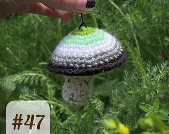 Fidget Mushroom #47 - Sidewalk Sale - Silent Sensory Fidget Keychain