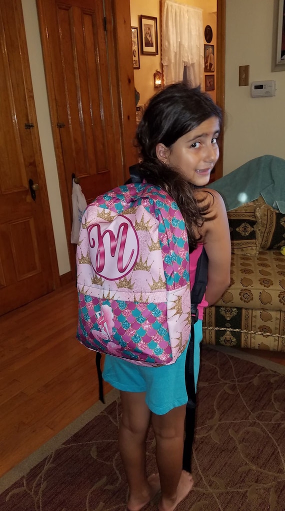 Mermaid initial backpack hotsell