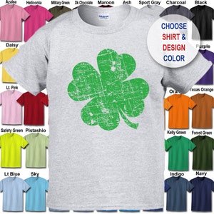 Distressed Shamrock design T-Shirt Adult Unisex We carry sizes S 5XL in 30 Colors image 3
