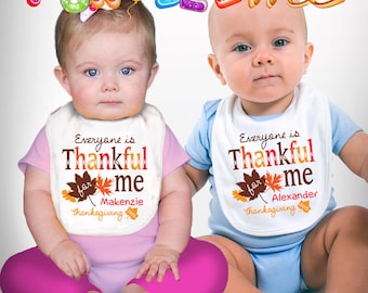 Everyone is Thankful for me - Thanksgiving - Boys / Girls - Personalized with Name & Year