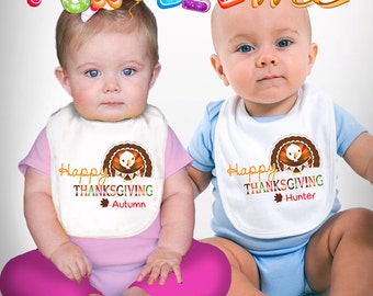 Happy Thanksgiving - Personalized with Name - Boys / Girls