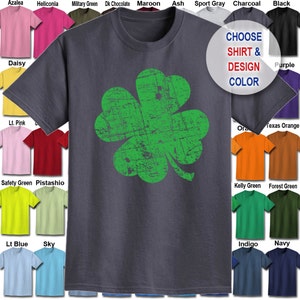 Distressed Shamrock design T-Shirt Adult Unisex We carry sizes S 5XL in 30 Colors image 2