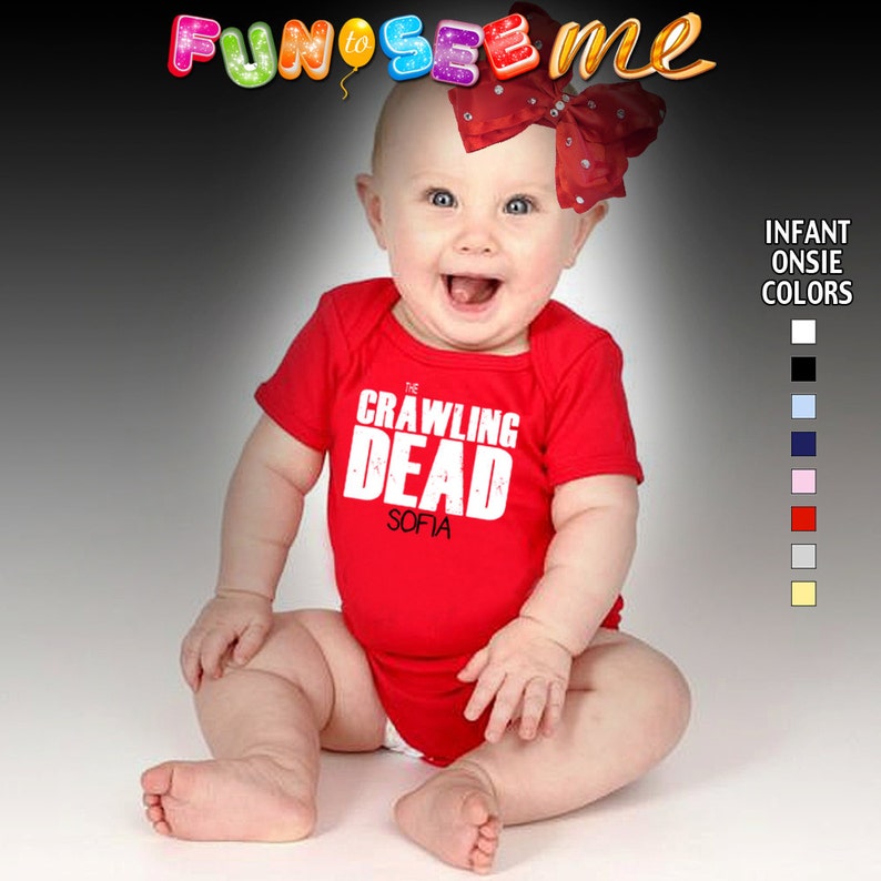 The Crawling Dead Bodysuit Girls Personalized with Name image 1