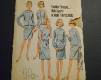 Butterick 4256,  Misses, Dress, Blouse, Jacket, size 14, from the 60's