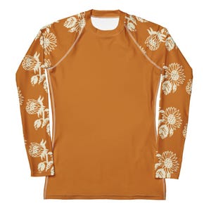 Desert Bloom – Bronze Floral Rash Guard