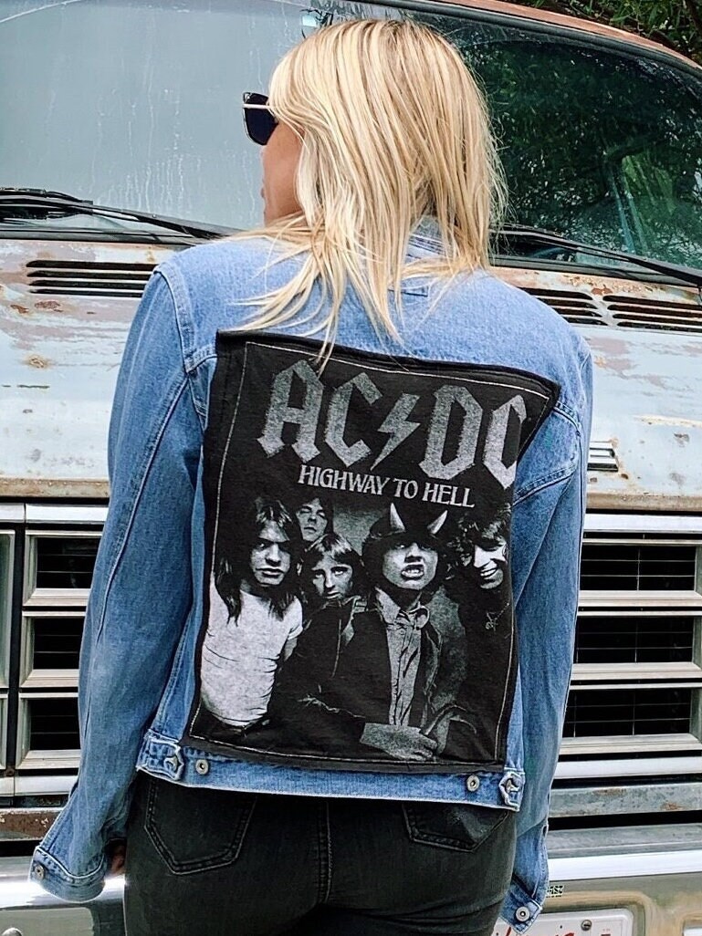 Badass Levis Denim Jacket Mexican Rock Band and Icons Mens 