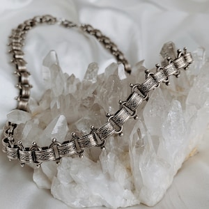 Dikke schakelketting vintagestijl – antiek verzilverd messing
