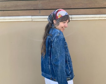 Vintage Riva Dark Denim Jacket – Unisex Size Large, Classic Cowboy Style