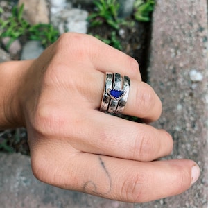 The Drift Band – Sterling Silver Hammered Stacking Ring | Handmade Minimalist Ring | Custom Size Dainty Layering Band