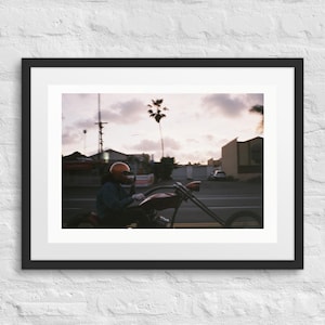 Westcoast Palm Trees & Choppers | 35mm Film Framed Poster – California PCH Motorcycle Travel Print