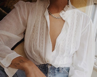 Vintage-Style Chunky Chainlink Necklace – Antique Silver Plated Brass