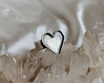 Chunky Sterling Silber Herz-Ring - Bold. Verspielt. Handgefertigt mit Liebe