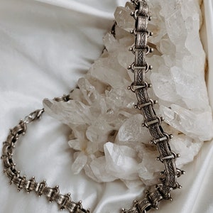 Antique Silver Plated Chainlink Necklace