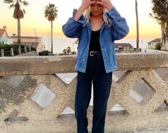 Veste en denim Western Pastel Patch Veste Jean recyclee Etsy Canada