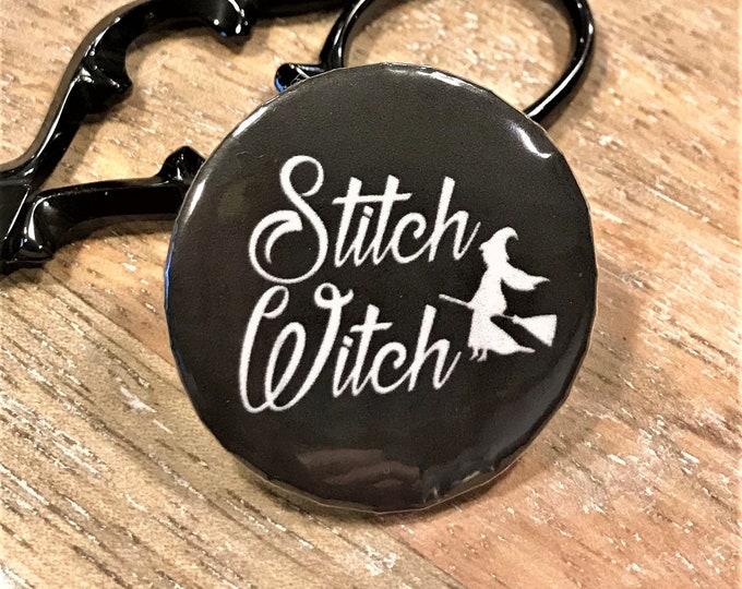 Stitch Witch Halloween Needle Minder Magnet --Gift or Stocking Stuffer for Stitchers