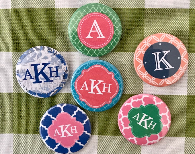 New! Summer Monogrammed Needle Minder Magnets for You, Your stitching Group, Class, Retreat, etc.--Great Gift/Stocking Stuffer!