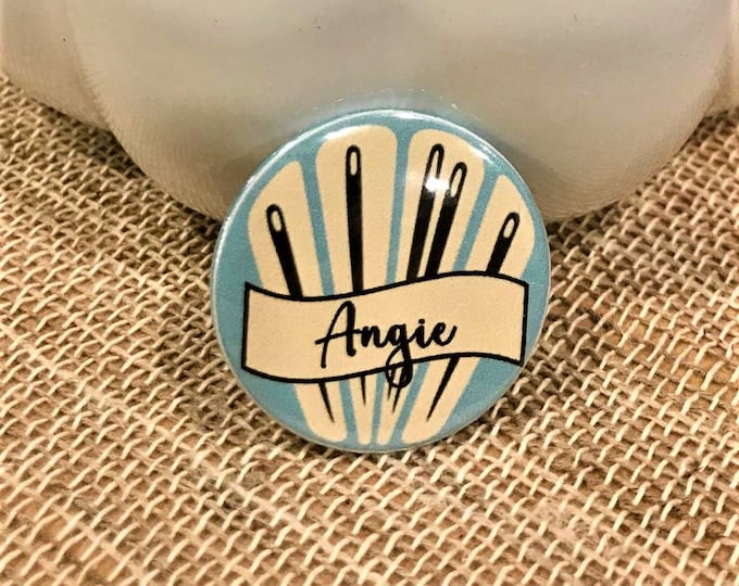 Your Name Here! Needle Minder Magnet for You, Your stitching Group, Class, Retreat, etc.--Great Gift or Stocking Stuffer!