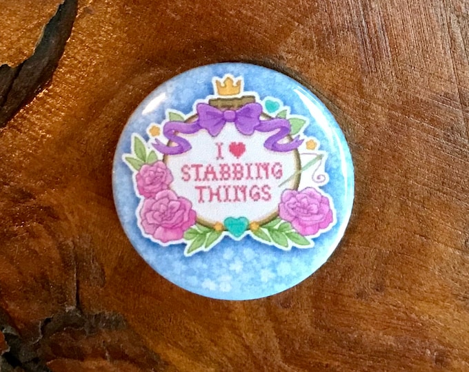 I Love Stabbing Things Snarky Needle Minder Magnet --Gift or Stocking Stuffer for Stitchers