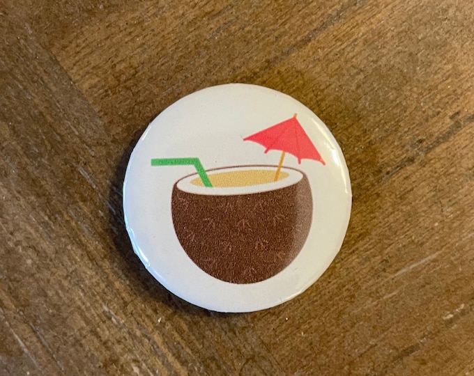 Coconut Drink Needle Minder Magnet --Gift or Stocking Stuffer for Stitchers