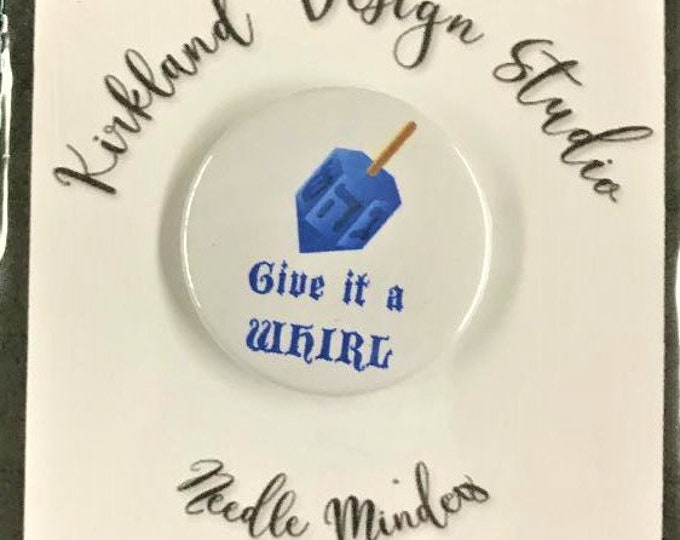 Give it a Whirl! Dreidel Hanukkah Judaic Needle Minder Magnet --Gift for Stitchers!