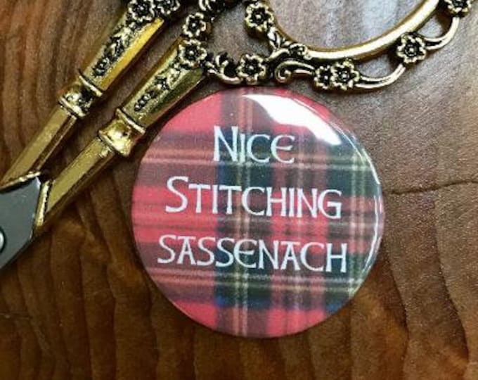 Outlander Nice Stitching Sassenach! Tartan Needle Minder Magnet --Gift or Stocking Stuffer for Stitchers & Outlander Fans!