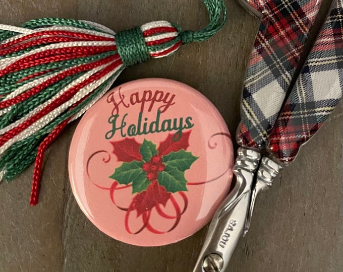 Happy Holidays Needle Minder Magnet - Great gift or Stocking Stuffer