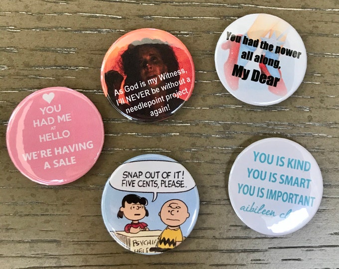 New! Movie Themed Needle Minders--Wizard of Oz, Gone w the Wind, The Help, Snap Out of It!, You Had Me at Hello--Great Gifts