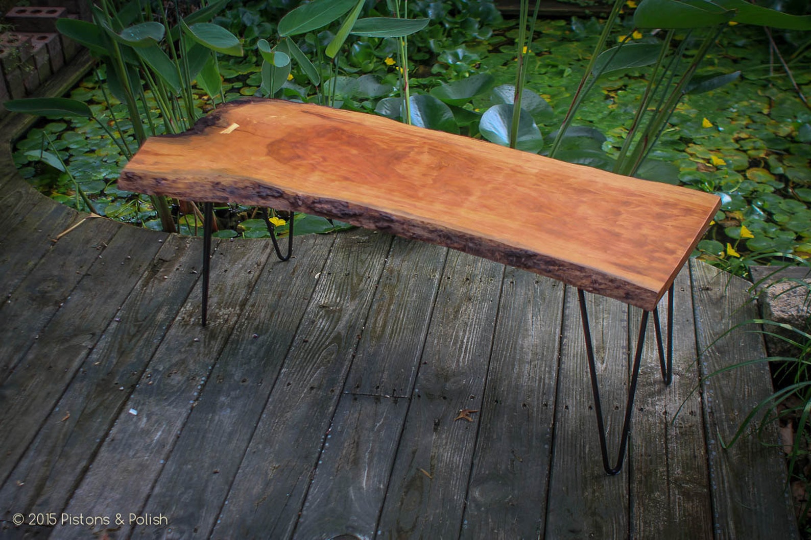 SOLD 44 Solid Cherry Live Edge Coffee Table Hairpin Etsy