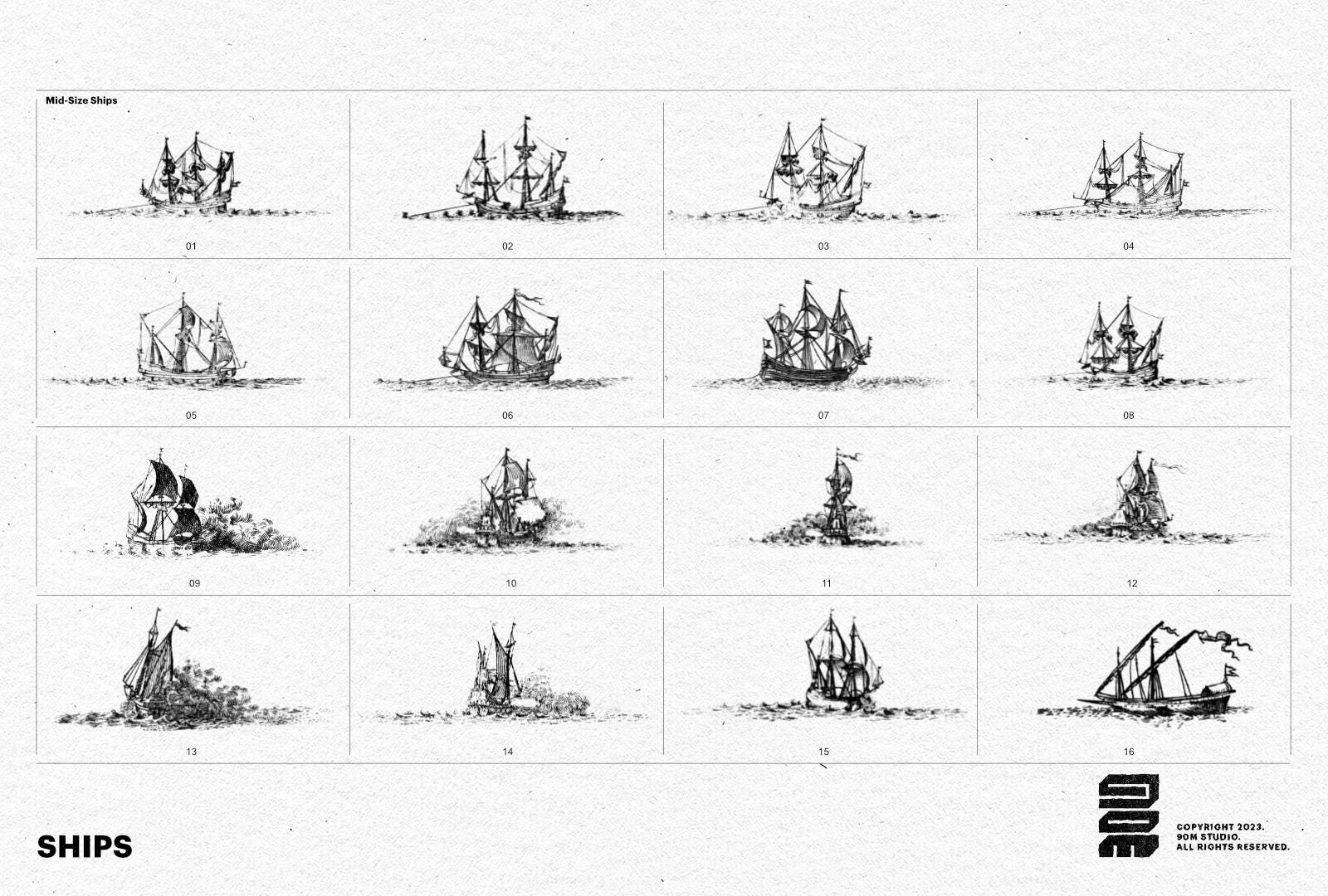 Ships Brush Pack. (PROCREATE Brushes for Historical, Fantasy and RPG ...