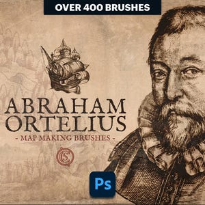 Kaartenborstelserie - Abraham Ortelius (PHOTOSHOP KAARTBORSTELS)