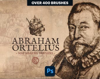 Serie de pinceles para la elaboración de mapas: Abraham Ortelius (PINCELES PARA MAPAS DE PHOTOSHOP)