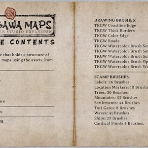 Tokugawa Maps. Feudal Japan Map Making Toolkit (PROCREATE Brushes