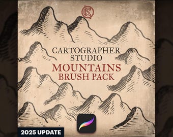 Mountains Brush Pack. (PROCREATE Brushes for Historical, Fantasy and RPG Maps)