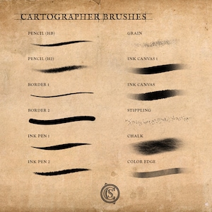 Cartographer Studio Map Making Toolkit (PROCREATE Brushes and Assets for Historical, Fantasy and RPG Maps) image 3