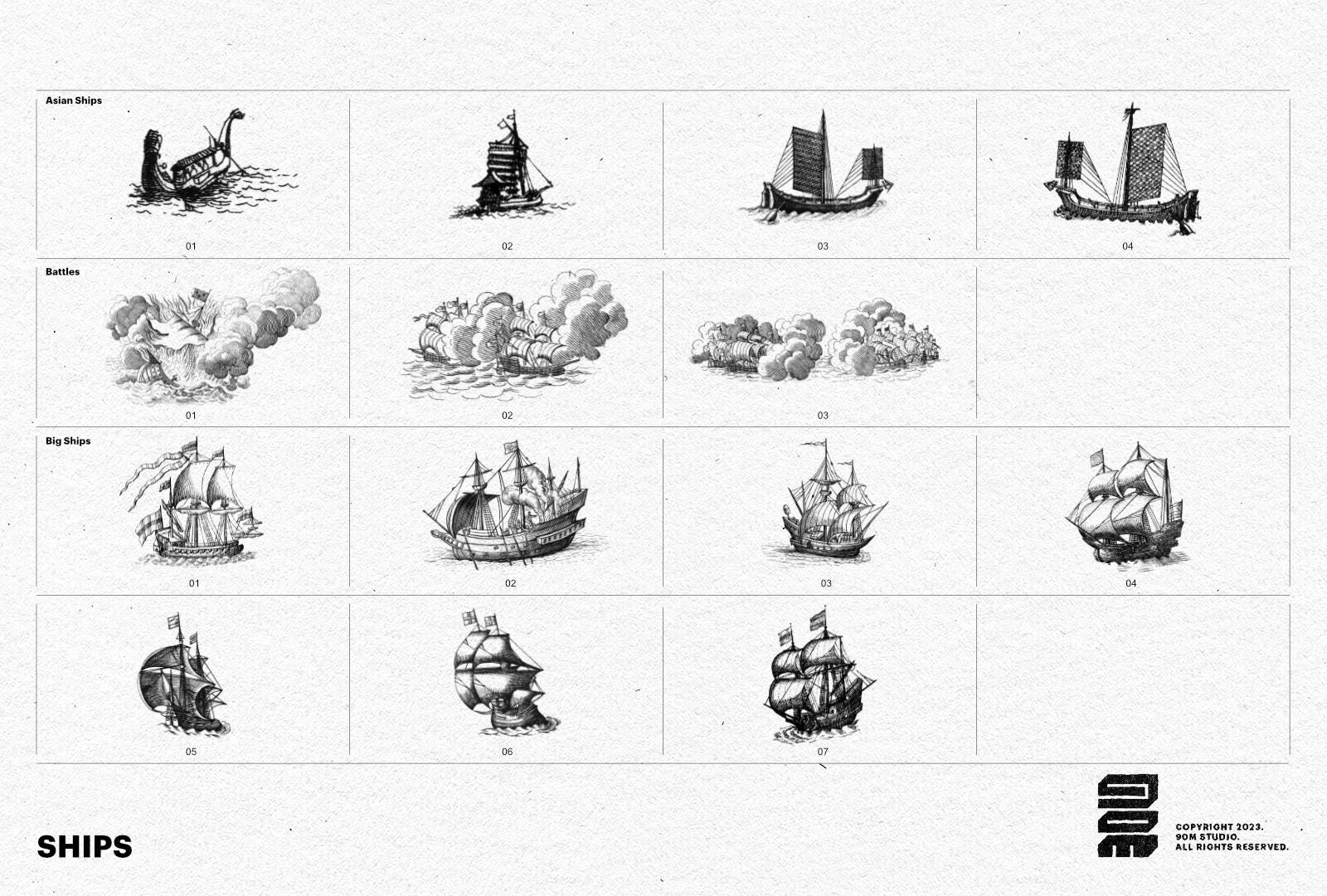 Ships Brush Pack. (PROCREATE Brushes for Historical, Fantasy and RPG ...