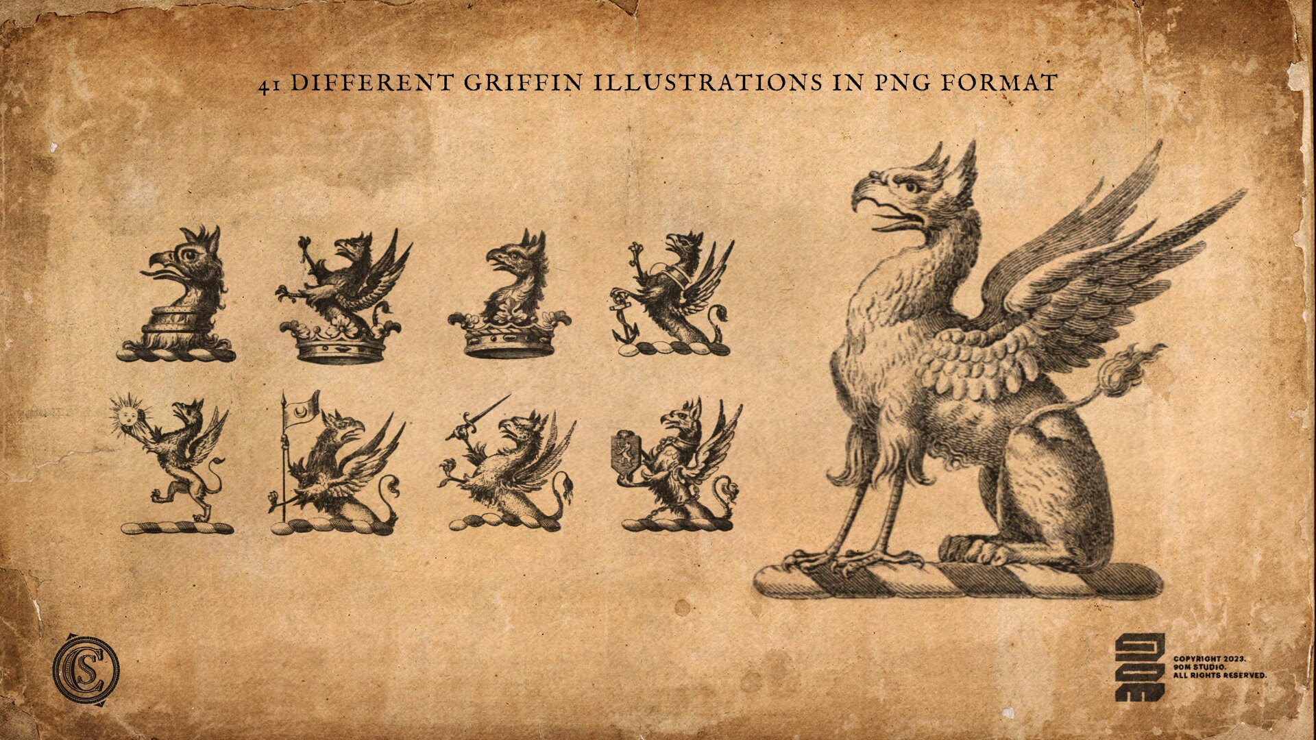 Griffins Map Elements Assets Pack for Historical and Fantasy Maps Etsy