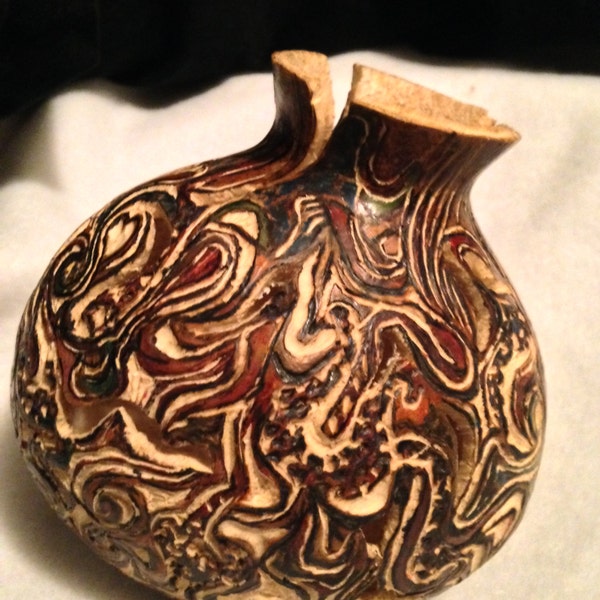 Primitive Design Abstract Gourd; Very small; Free Shipping