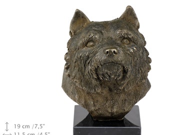 Norwich Terrier, dog marble statue, limited edition, ArtDog. Made of cold cast bronze. Perfect gift. Limited edition